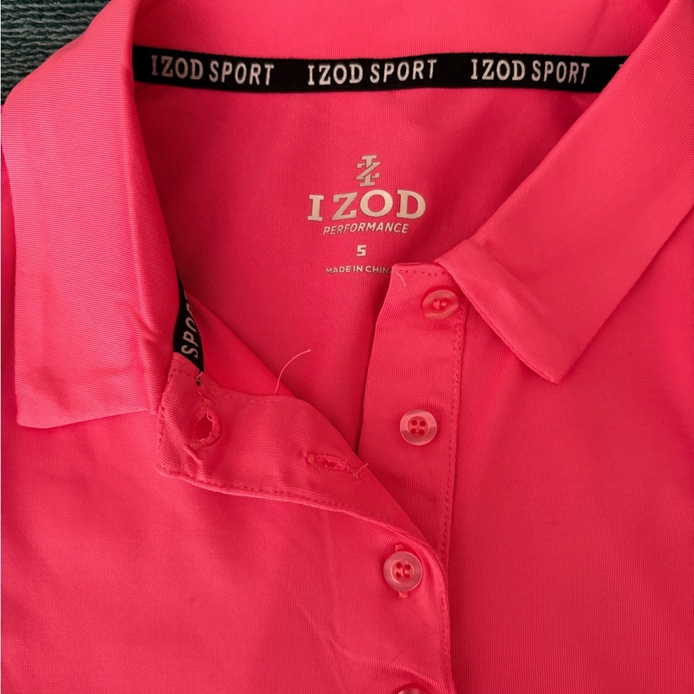 IZOD Pink Sleeveless Polo Shirt - Picture 2 of 3